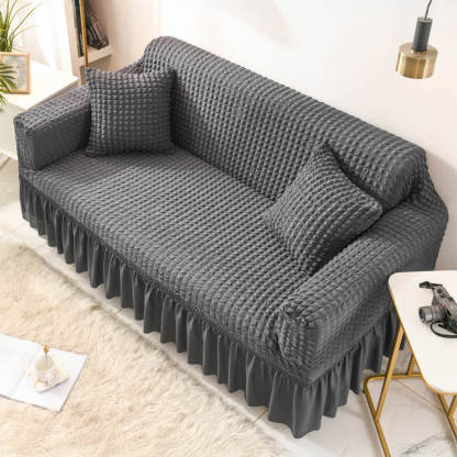 Seersucker Non-Pilling Romantic Skirted Magic Sofa Cover