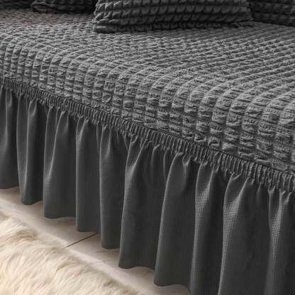 Seersucker Non-Pilling Romantic Skirted Magic Sofa Cover