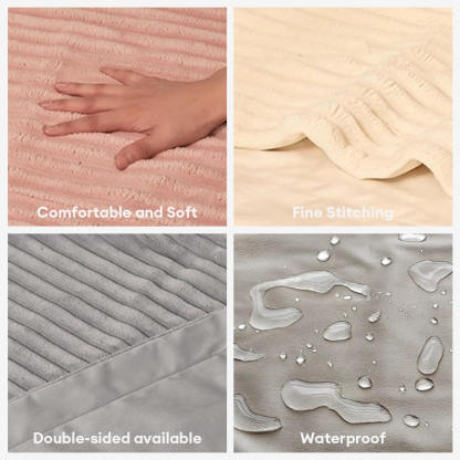 Striped Water-Resistant All-Season Warm Pet Blanket for Multi-Use