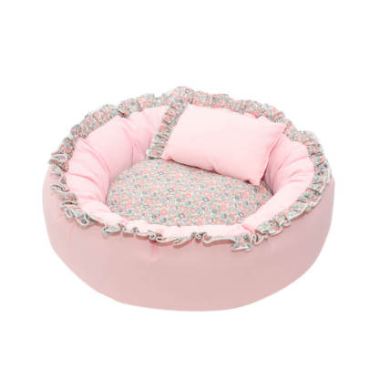 Vintage Pastoral Floral Cosy Round Cat Bed