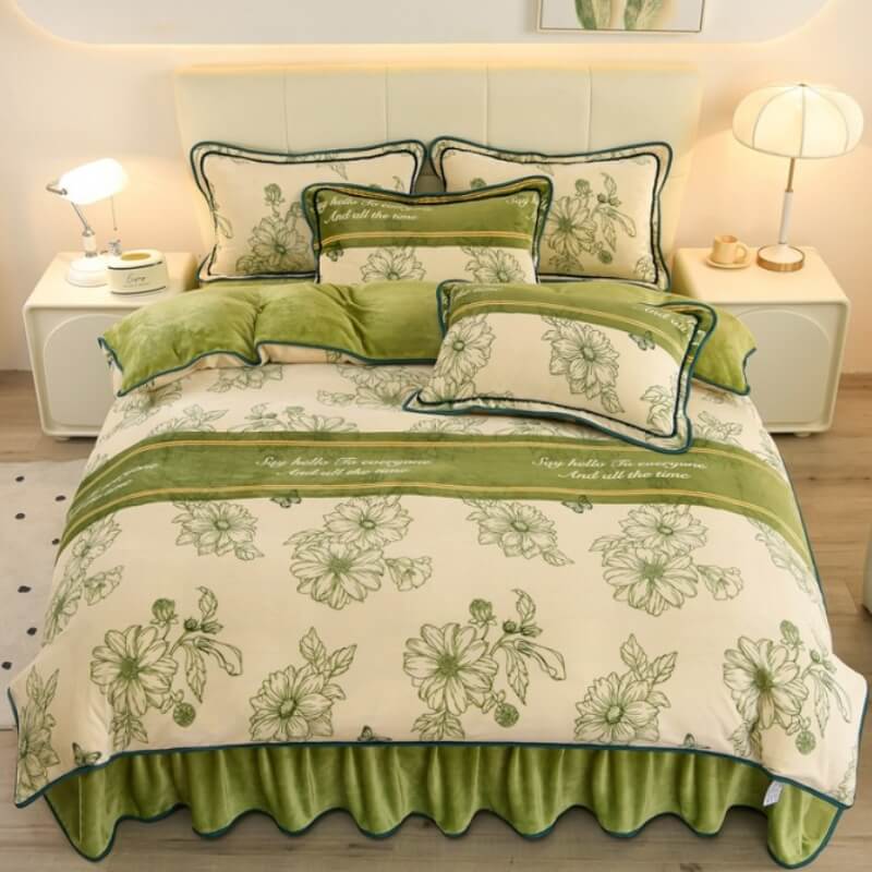 Floral duvet cover and skirt outlets