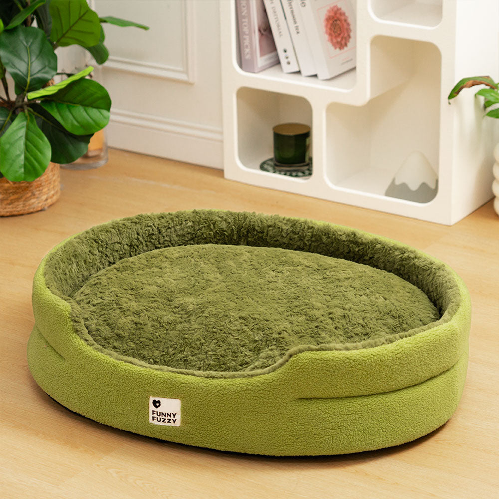 Fluffy Fleece Moss 2 in 1 Multifunction Comfort Dog Bed