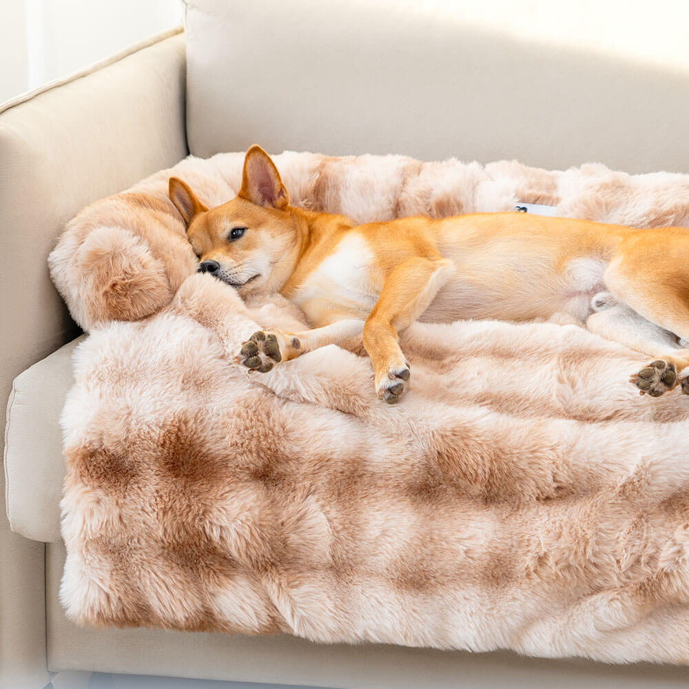 Fluffy Fuzzy Calming Dog Bed Sofa Protector Pet Mat