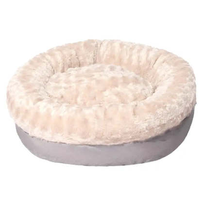 Fluffy Faux Rabbit Fur Warm Donut Dog & Cat Bed