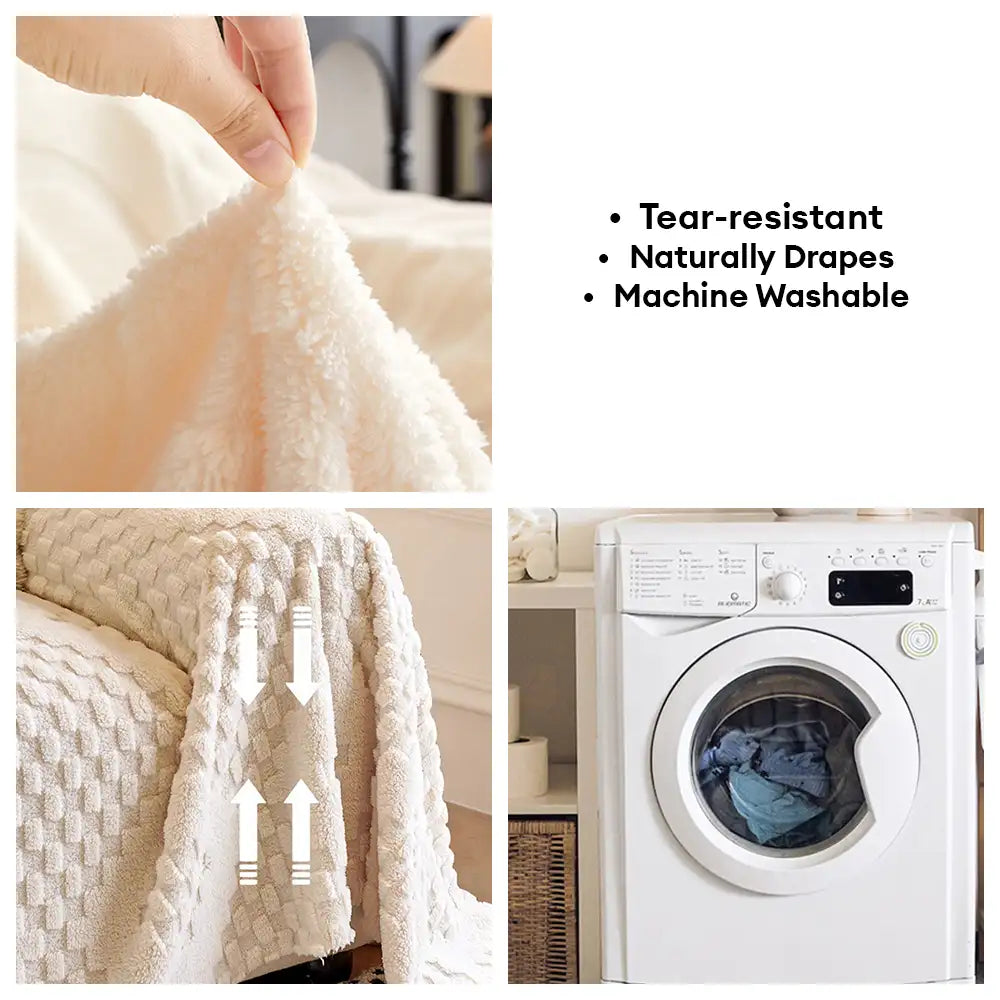 Fluffy Jacquard Velvet Scratch-Resistant Thickened Sofa Blanket Sofa Cover