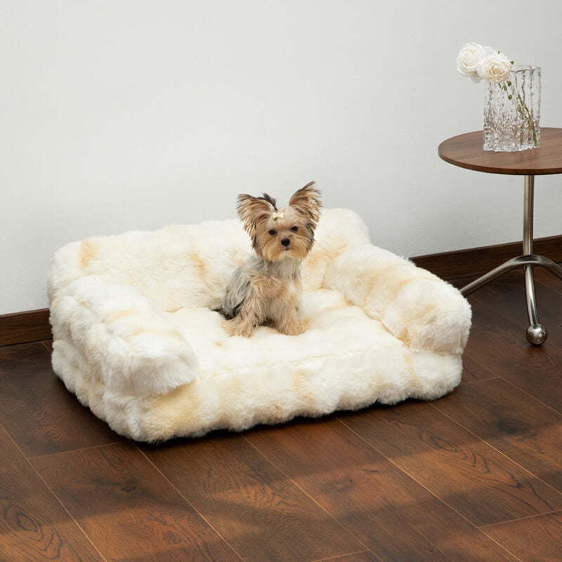 Fluffy Plush Thickened Cozy Pet Calming Bed Dog Cat Sofa Bed - FUNNYFUZZY