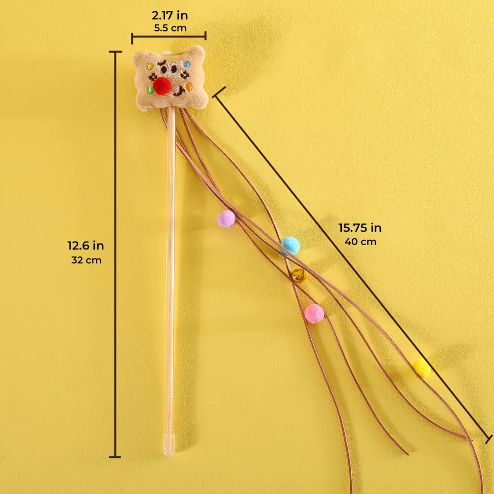 Funny Cookie Cat Teaser Stick Set