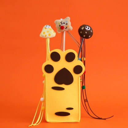 Funny Cookie Cat Teaser Stick Set