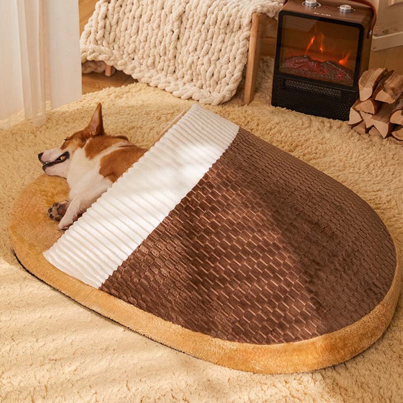 Funny Slipper Styled Semi-Enclosed Dog & Cat Bed