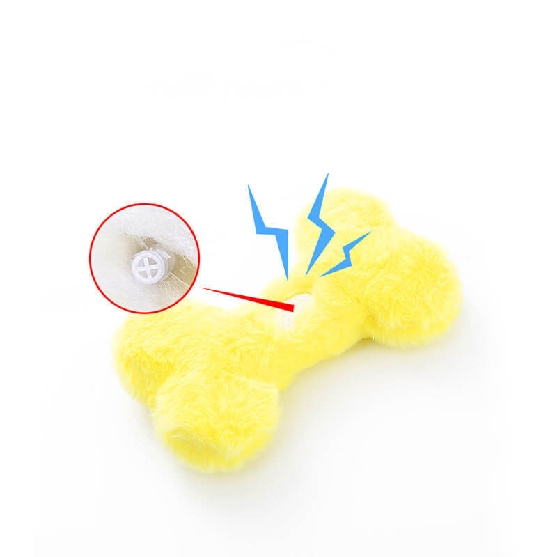 Funny Bone Squeaky Plush Toy Dog Chew Toy-FunnyFuzzy
