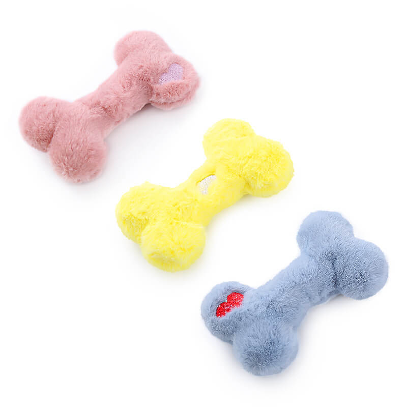 Funny Bone Squeaky Plush Toy Dog Chew Toy-FunnyFuzzy