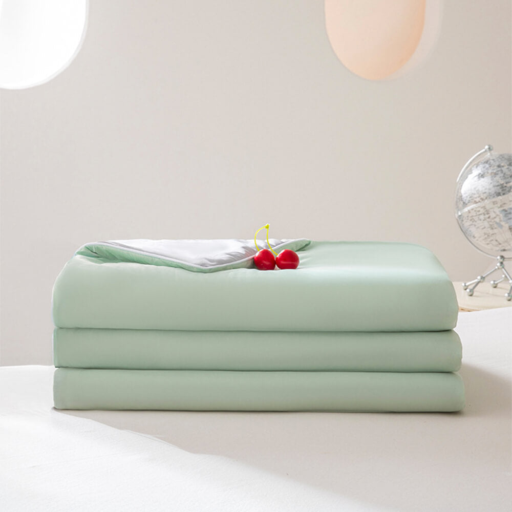 Macaron Dual-Colour Cooling Ice Silk Blanket