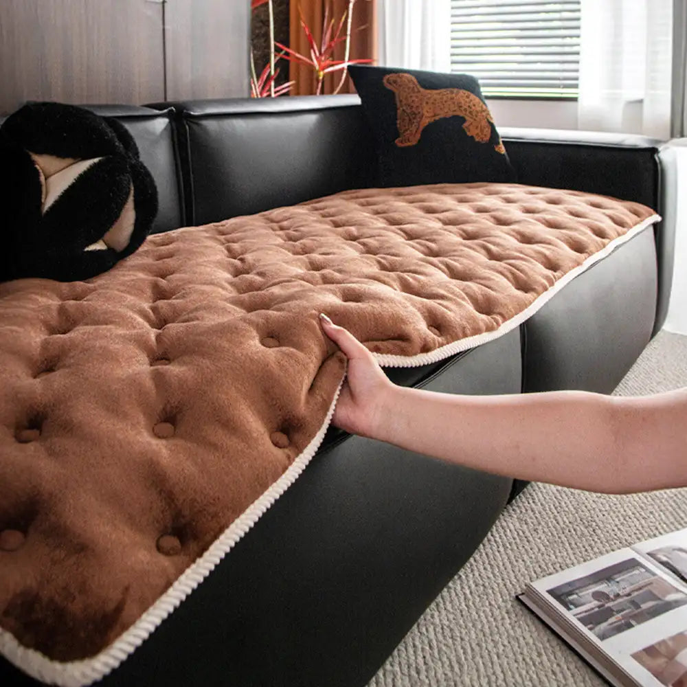 Vintage Leather Sofa Protection Non-Slip Sofa Cover