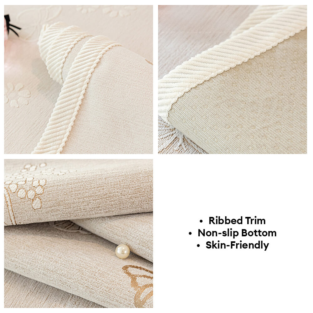 Chenille Anti-Slip Butterfly Pattern Morandi Colour Sofa Cover