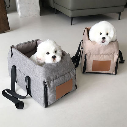 Non-Slip Detachable Contrast Colour Cat & Dog Car Seat Bed