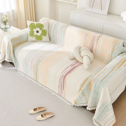 Colourful Rainbow Gradient Full Sofa Drape Throw Sofa Cover