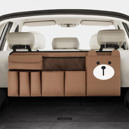 Cute Multifunctional Car Boot Storage Bag – Keep Things Tidy with a Fun Touch