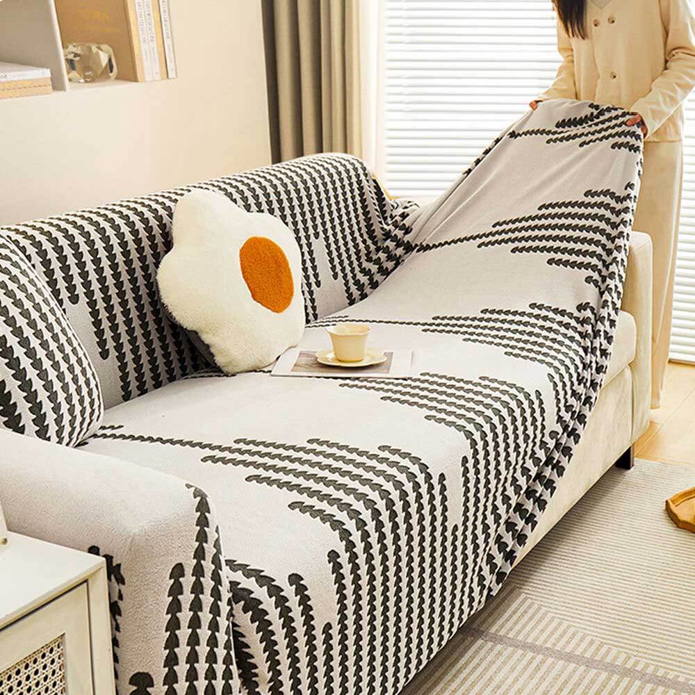 Herringbone Cosy Full-Wrap Stretch Magic Sofa Cover