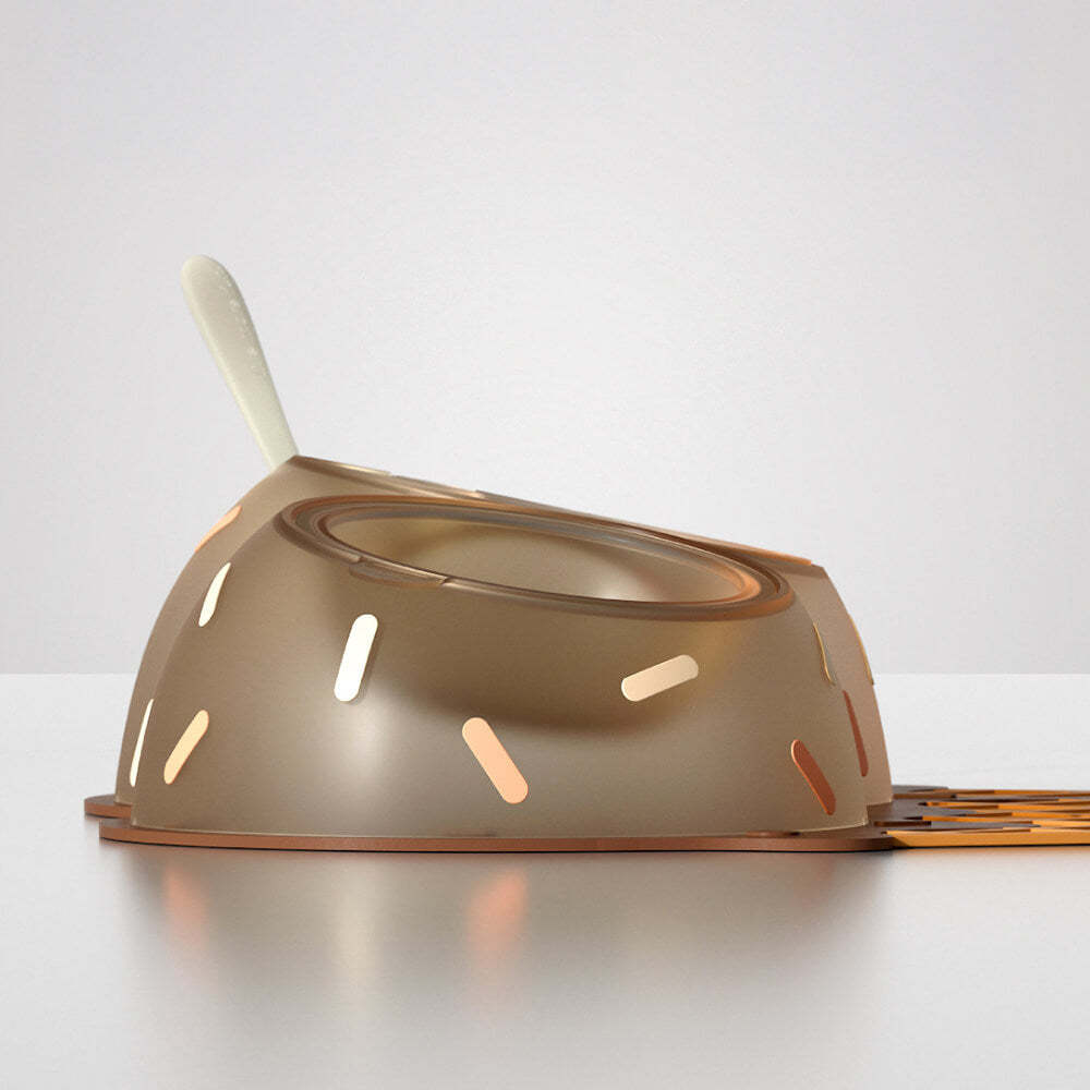 Ice Cream Themed Double Food and Water Dog & Cat Bowl