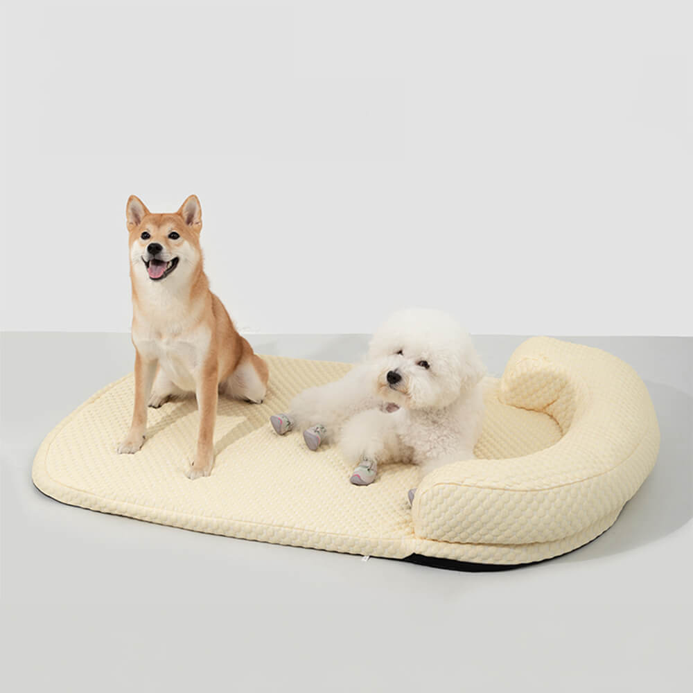 Ice Dot Cooling Breathable Pet Mat with Pillow for Cats and Dogs