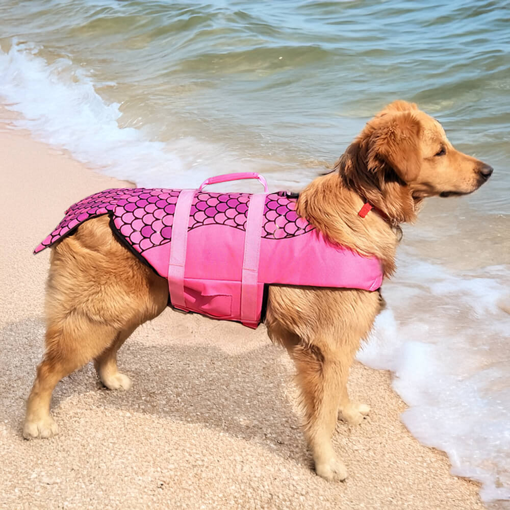 Mermaid and Shark Style Secure Fit Dog Life Jacket