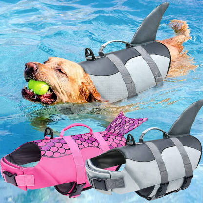 Mermaid and Shark Style Secure Fit Dog Life Jacket