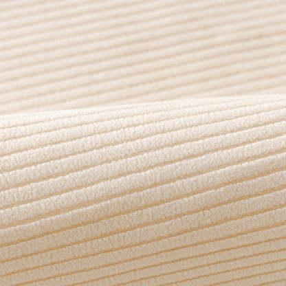 Modern Cream Vertical Stripes Fleece Sofa Cover for All Seasons