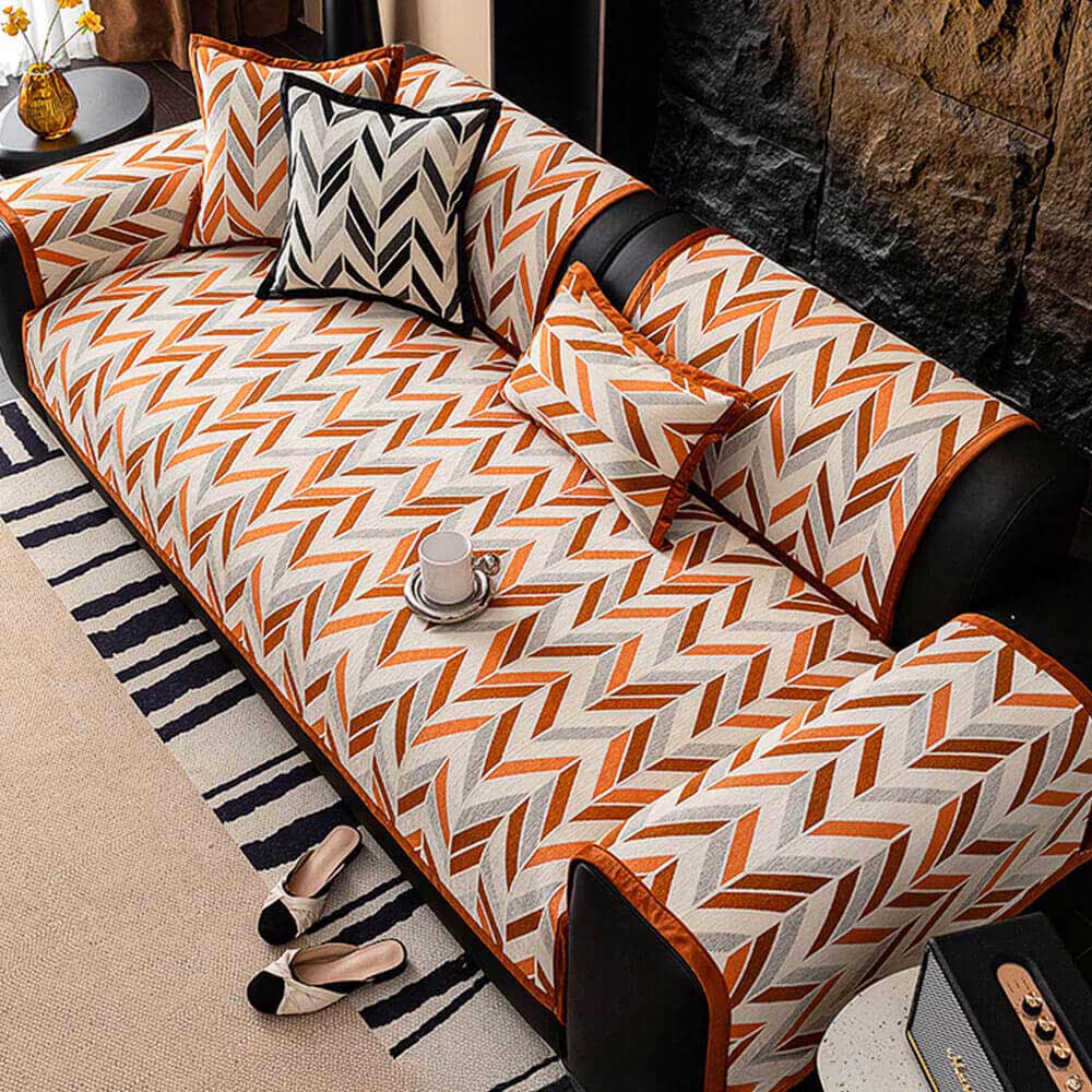 Modern Scandinavian Pet-Friendly Chenille Non-Slip Sofa Cover