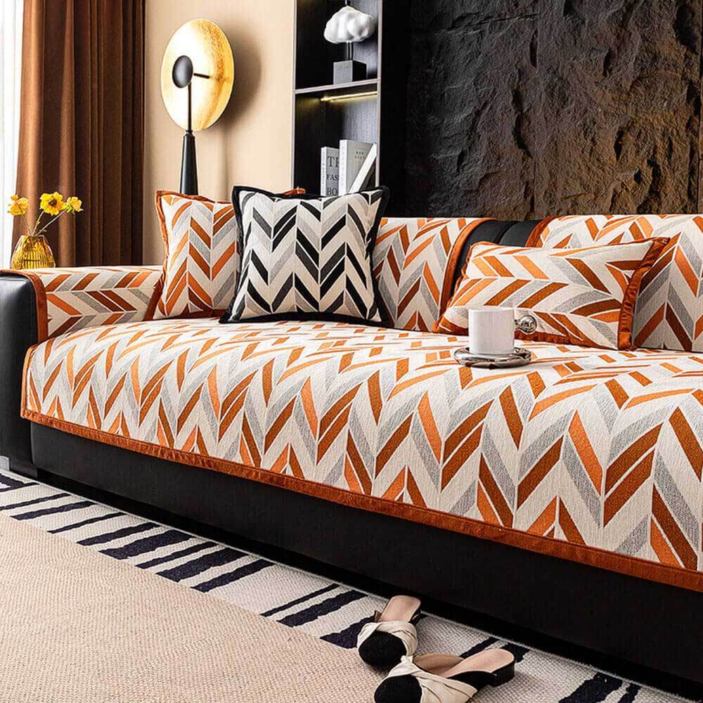 Modern Scandinavian Pet-Friendly Chenille Non-Slip Sofa Cover