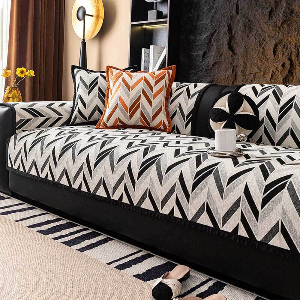 Modern Scandinavian Pet-Friendly Chenille Non-Slip Sofa Cover