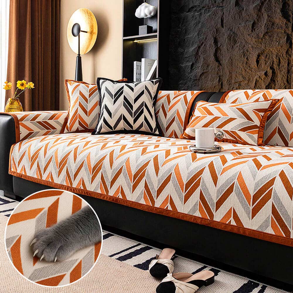 Modern Scandinavian Pet-Friendly Chenille Non-Slip Sofa Cover