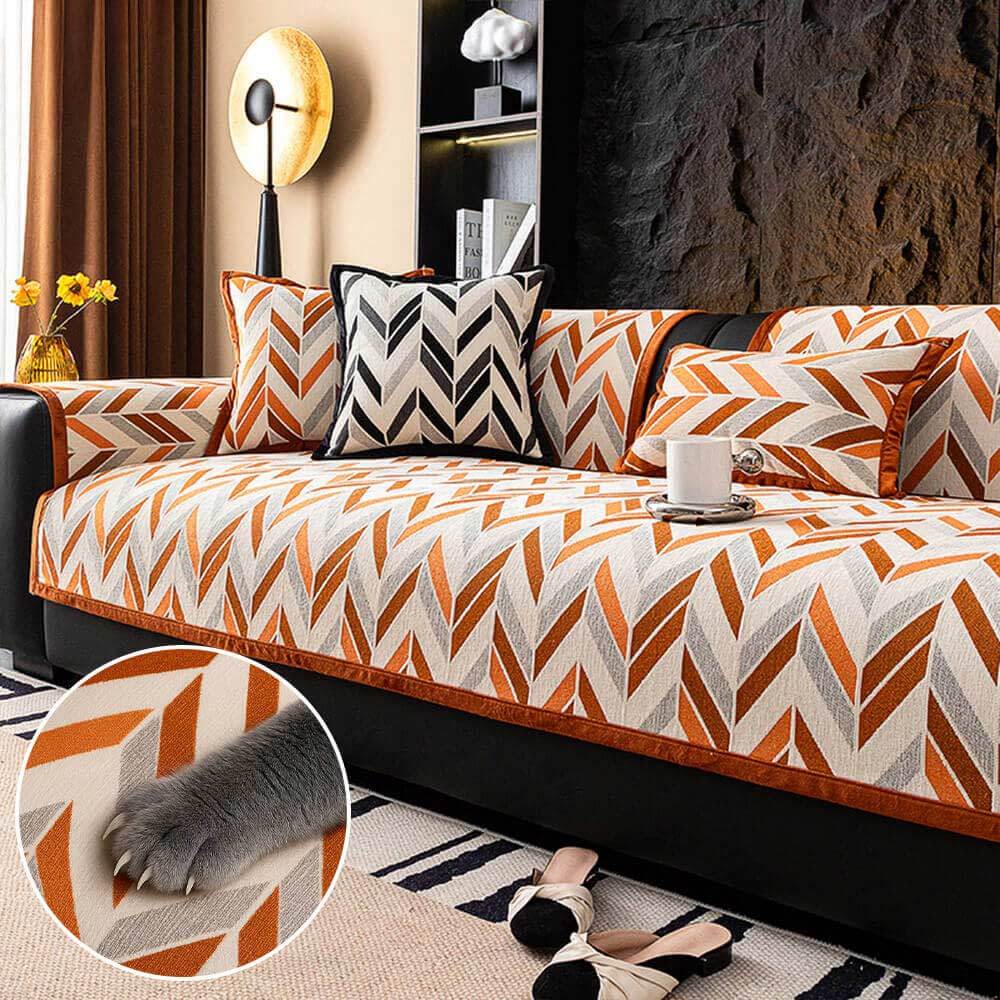 Modern Scandinavian Pet-Friendly Chenille Non-Slip Sofa Cover
