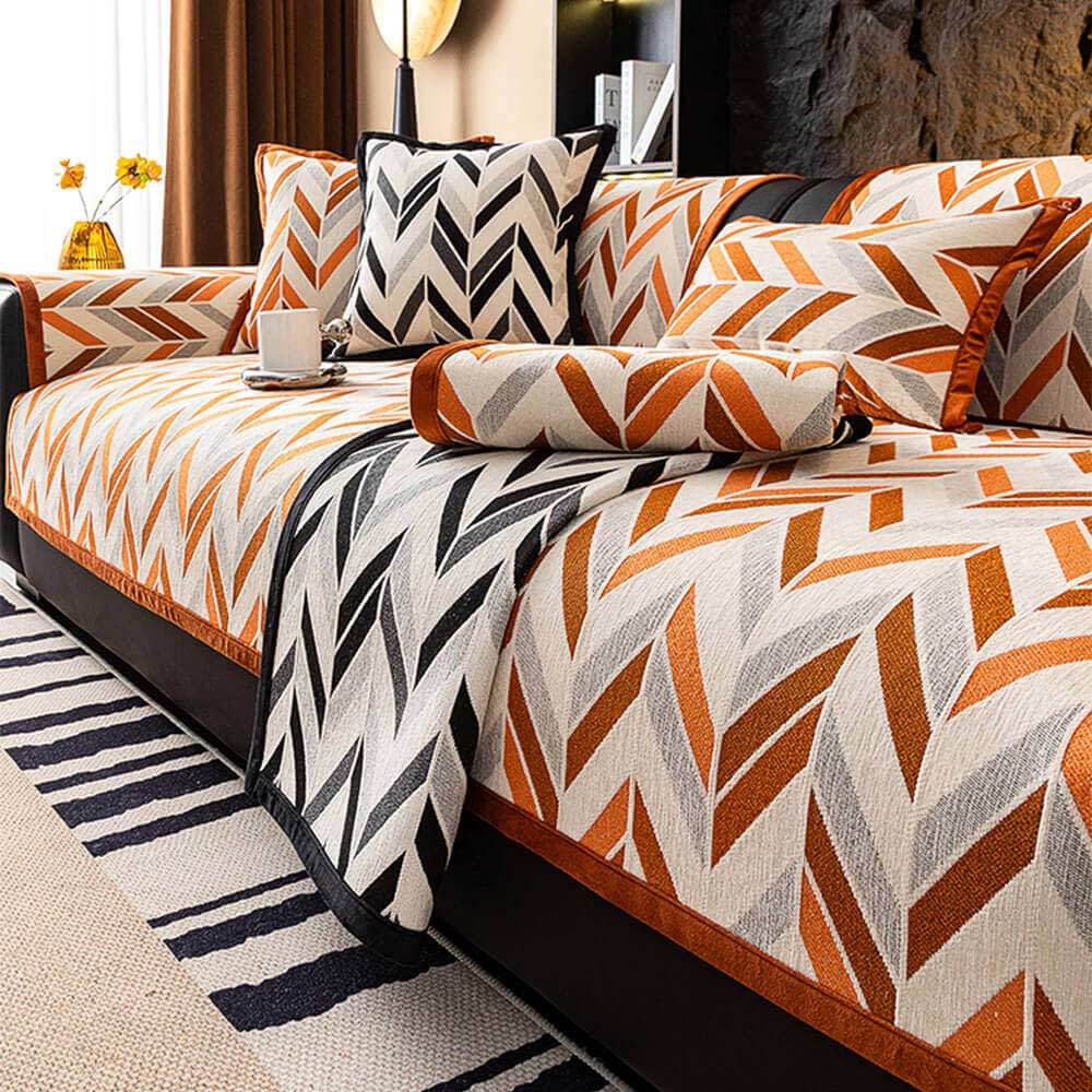 Modern Scandinavian Pet-Friendly Chenille Non-Slip Sofa Cover