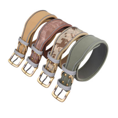 Printed Reflective Soft Faux Microfiber Dog Collar