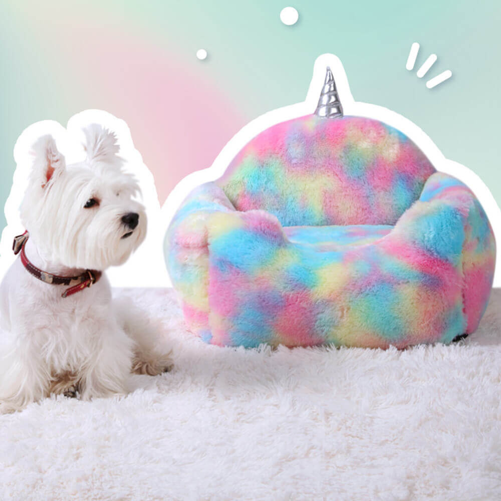 Rainbow cat bed hotsell