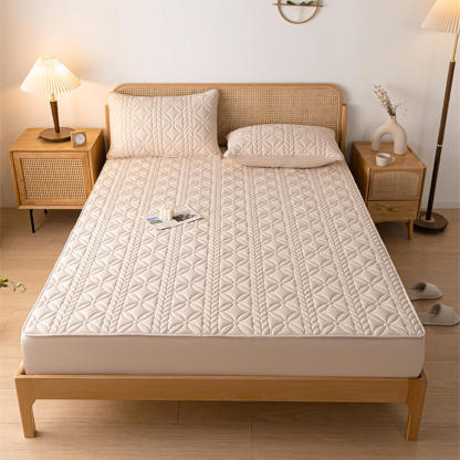 Woven Quilted Waterproof Antibacterial Quilted Sheet Mattress Cover