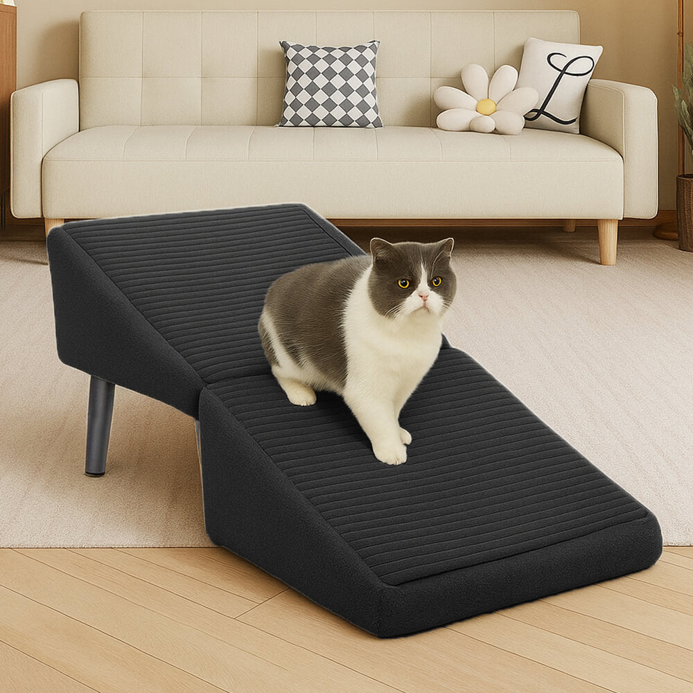 2-in-1 Convertible Wooden Home Step Stool Dog Ramp Steps