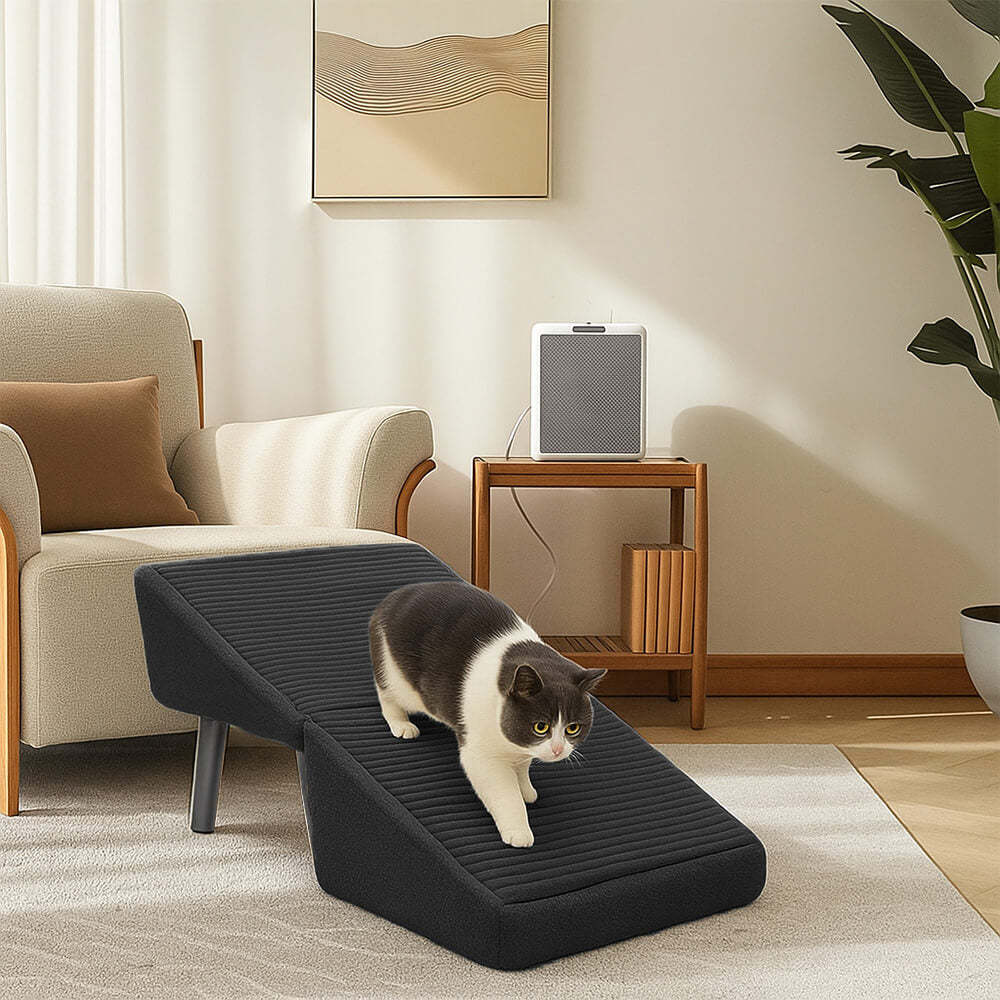 2-in-1 Convertible Wooden Home Step Stool Dog Ramp Steps