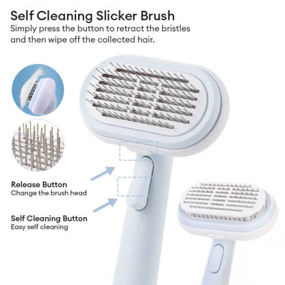 5 in 1 Dogs & Cats Self-Cleaning Brush Pet Grooming Kit