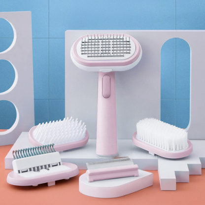 5 in 1 Dogs & Cats Self-Cleaning Brush Pet Grooming Kit