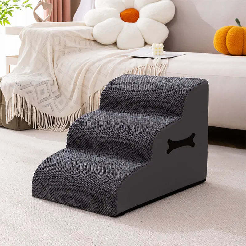 Adjustable Non-Slip Washable Soft Dog Steps with Gentle Ramp