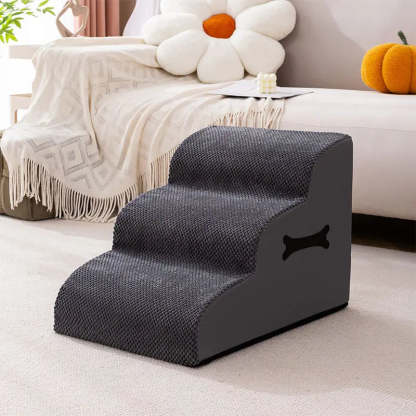 Adjustable Non-Slip Washable Soft Dog Steps with Gentle Ramp