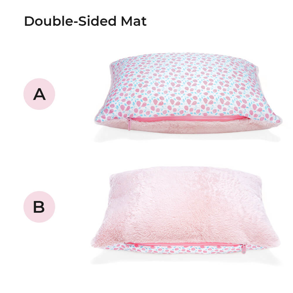 All-Season Cosy Washable Floral Cotton Dog & Cat Bed