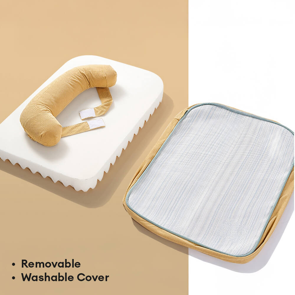 All Season Breathable Orthopaedic Dog Bed with Waterproof Liner and Pillow
