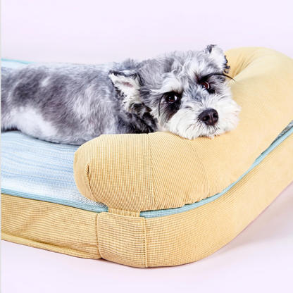 All Season Breathable Orthopaedic Dog Bed with Waterproof Liner and Pillow