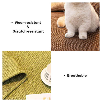 All Seasons Pet-Friendly Anti-Snag Woven Sofa Cover