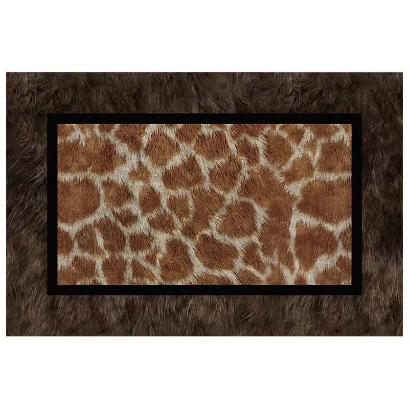 Animal Print Anti-Stain Non-Slip Front Door Mat for Muddy Dog Paws