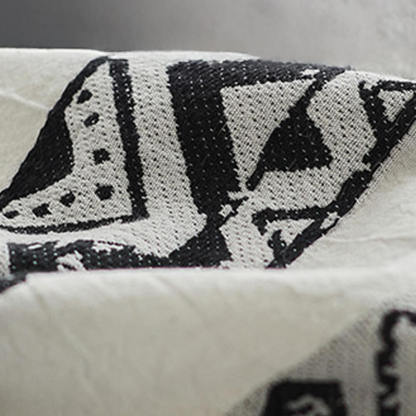 Bohemian Vintage Geometric Yarn-Dyed 100% Cotton Bed Sheet Set