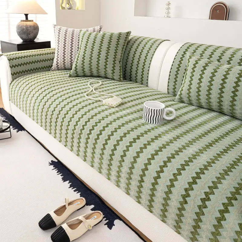 Chenille Art Corrugated Breathable Non-slip Sofa Cover
