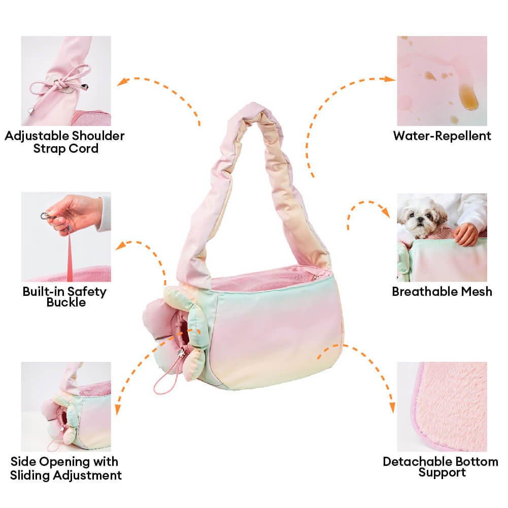Colourful Fashion PU Leather Waterproof Portable Pet Carrier Bag